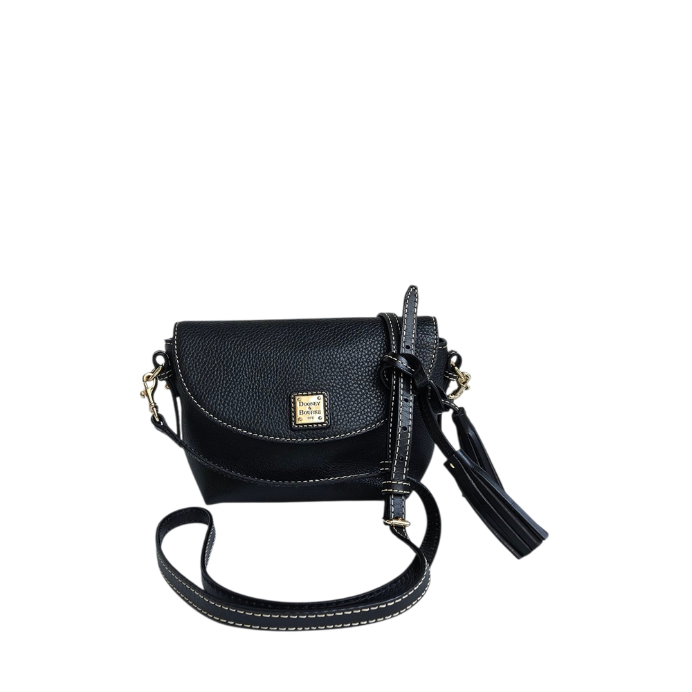 Dooney & Bourke Leather Black Crossbody Bag with Adjustable Straps